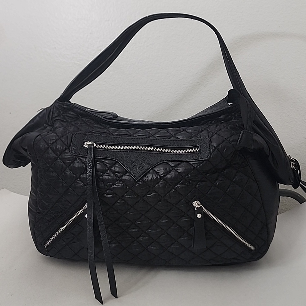 Sondra Roberts Squared Quilted Puffer Tote Black